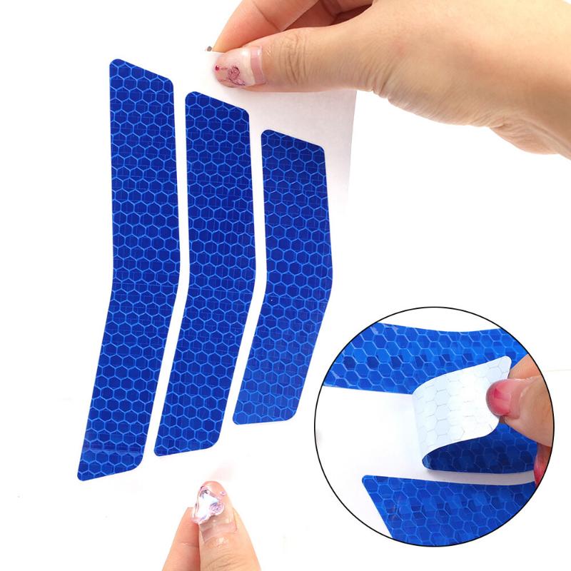 3Pcs Motorcycle Stickers Reflective Warning Trapezoidal Arrow Tail Fender Car Truck Bike Racing Body Bumper Decal Adhesive Tape