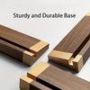 1PC Transparent Panel Price Display Board Walnut Wood Base Restaurant Tent Sign Holder Signs With Metal Finish Dinner A4 A5 A6