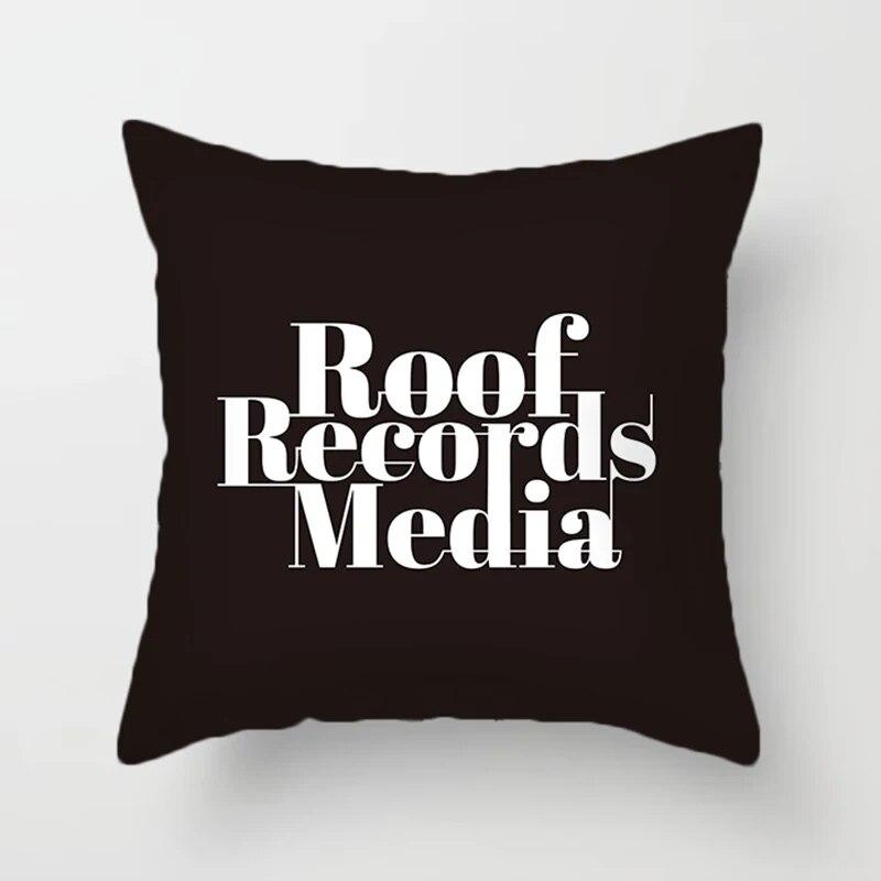 Black Pillowcase Printed  Bedroom Living Room Sofa Cushion Cover