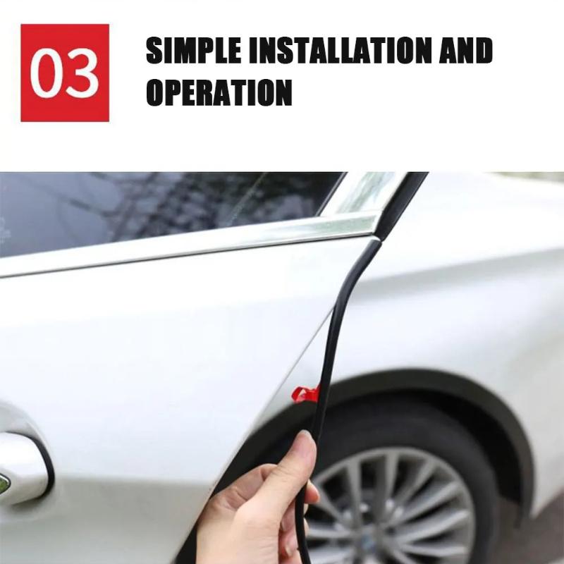 5M Car Door Protector Anti Collision Strip U Type Universal High Quality Rubber Car Door Edge Protection Car Accessories
