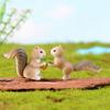 4Pcs Mini Squirrel Animal Figurine DIY Miniature Fairy Garden Bonsai Ornament