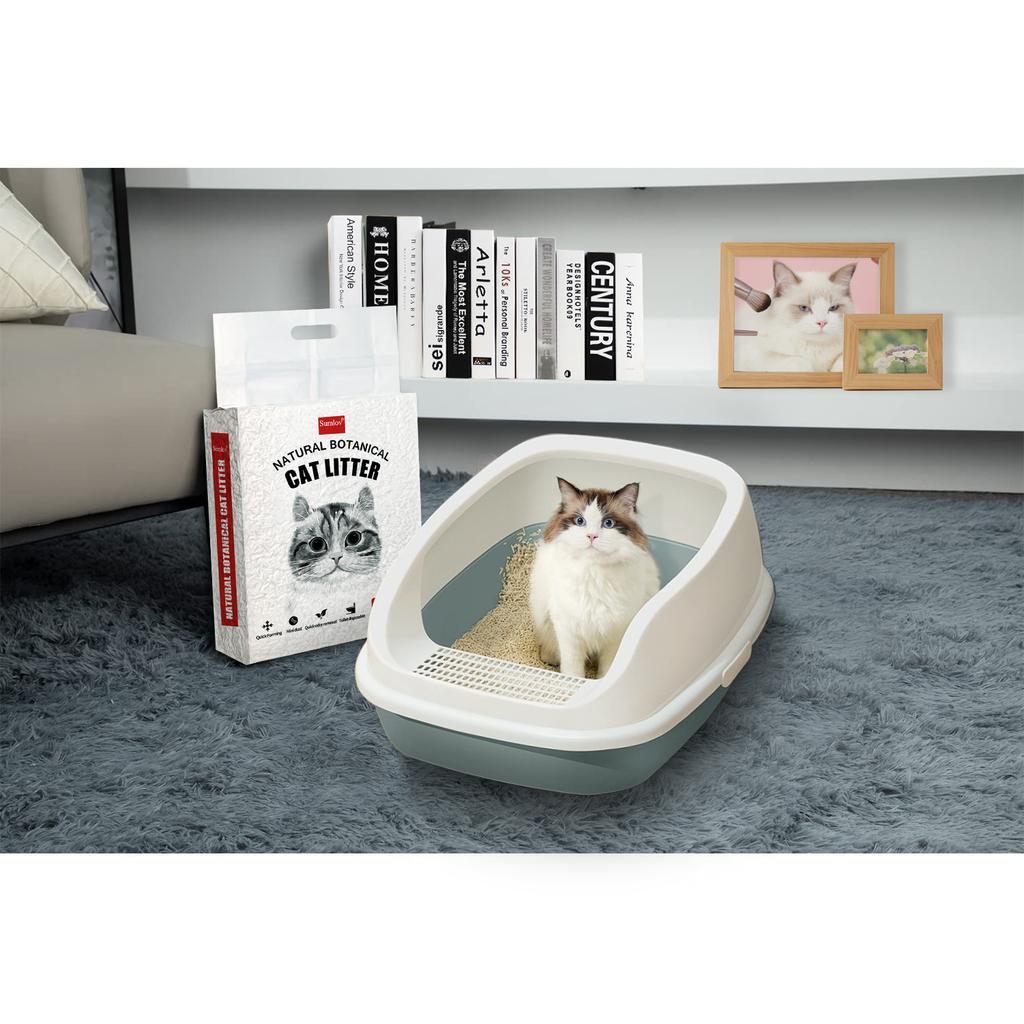 33lbs Sumlov Tofu Cat Litter, Natural Botanical, Dust-Free, Flushable, Quick Clumping, Odor Control, light scent, environmental