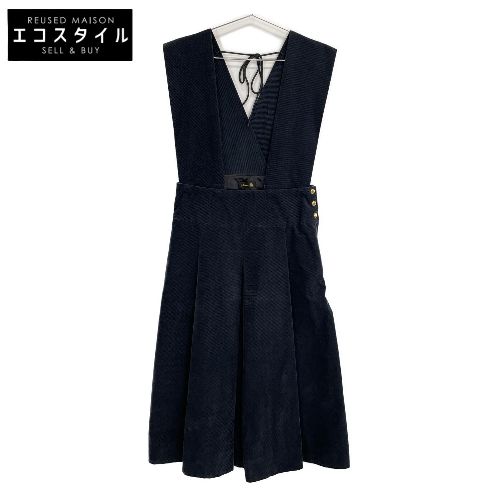 

DRAWER Dark Navy Corduroy Strap One Piece dress 36 Dark navyUsed