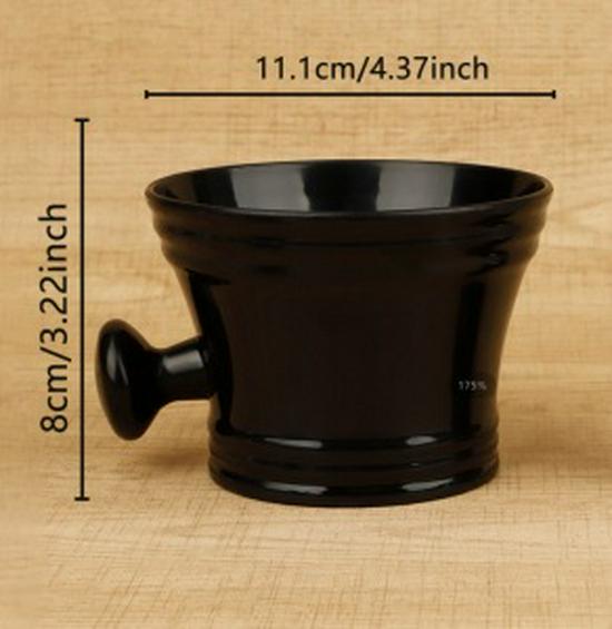 Herren Weichborsten Gesichtsbürste - Klassische manuelle Rasier- und Aufschäum-Bürste für Rasierseife oder -creme und Bartpflege.