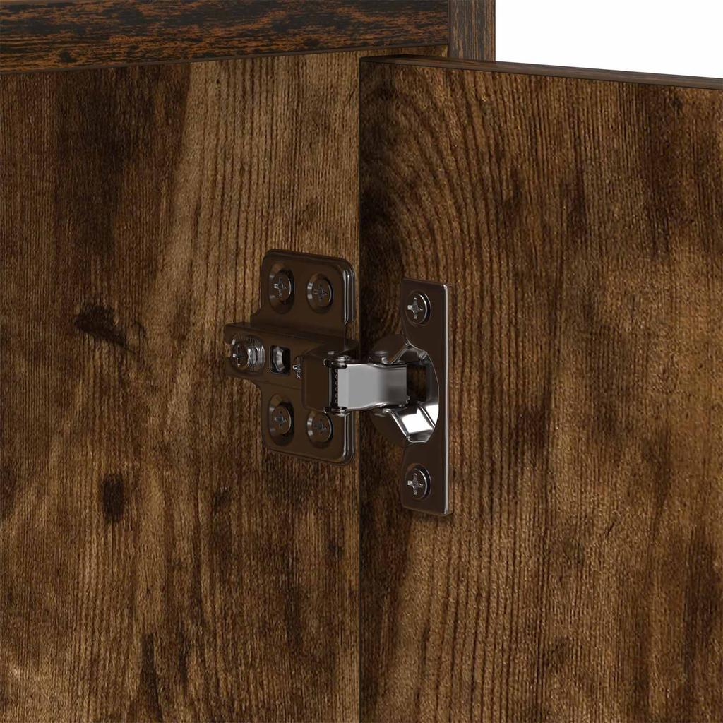 TV Cabinet 130 x 33 x 47 cm Smoked Oak Particleboard