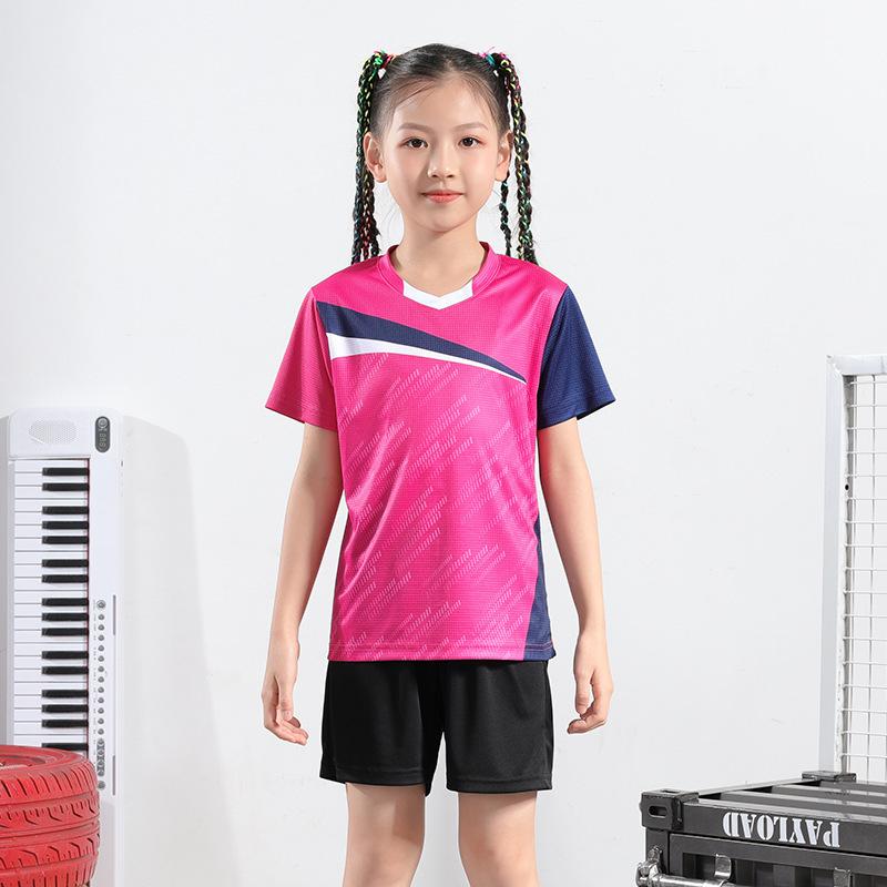 Children's Badminton Jersey Set Quick-drying Jersey Summer Children's Jersey Sports Short-sleeved Table Tennis Jersey The Same for Men and Women