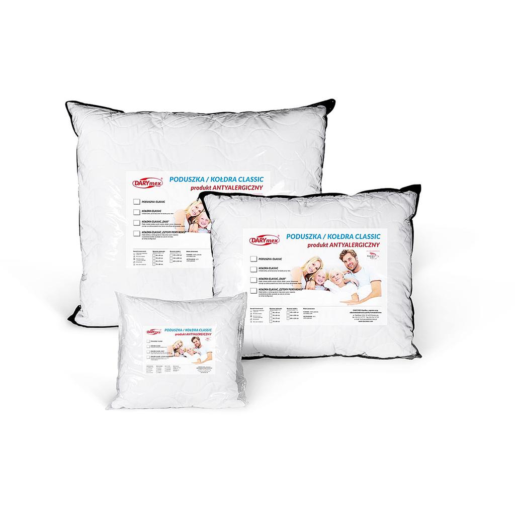 50x60 Anti-allergic Pillow with Zipper Insert, All-season, Quilted, White