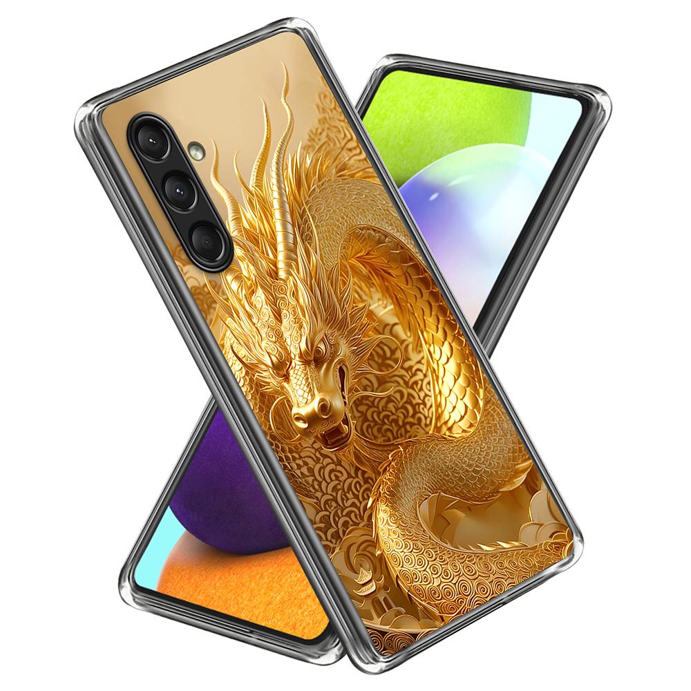 

Чохол для Samsung Galaxy A26 5G з принтом, ударостійкий чохол для телефону з ТПУ, виготовлений за технологією IMD Golden Loong Pattern