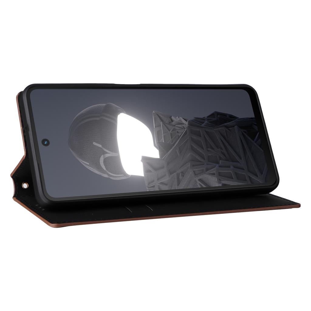 For HMD Fusion 5G Wallet Case Rhombus Imprinted Leather Phone Cover