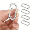 5 Pcs Spring O Ring Clip Oval Shape Snap Clip Key Rings Purse Strap Extender Clip Metal Spring Key Ring Keychain Round Buckle