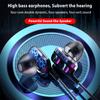 Dual Drivers Wired Headset Quad-core Dynamic Hi-fi Headphones Super Base Line Control With Mic