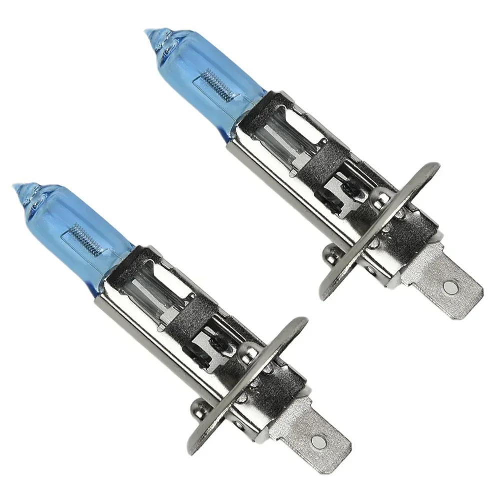 2Pcs H1 100W 12V Super Bright 4300K White Fog Lights Halogen Bulb Car Headlight Lamp Car Driving Light Car Styling Parking Auto