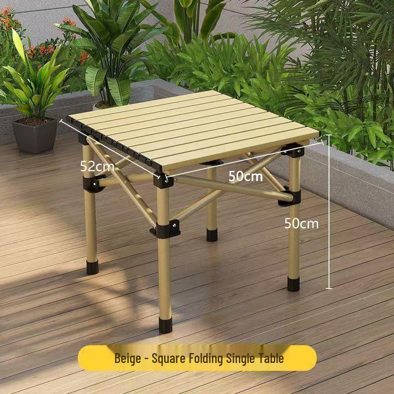 Portable Heightened Outdoor Camping Foldable Table - Lightweight Egg Roll Design