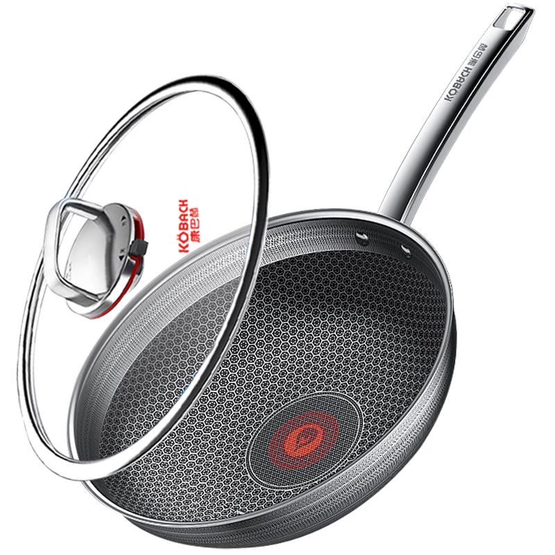 Kangbah 32cm Non-Stick Antibacterial Stainless Steel Wok