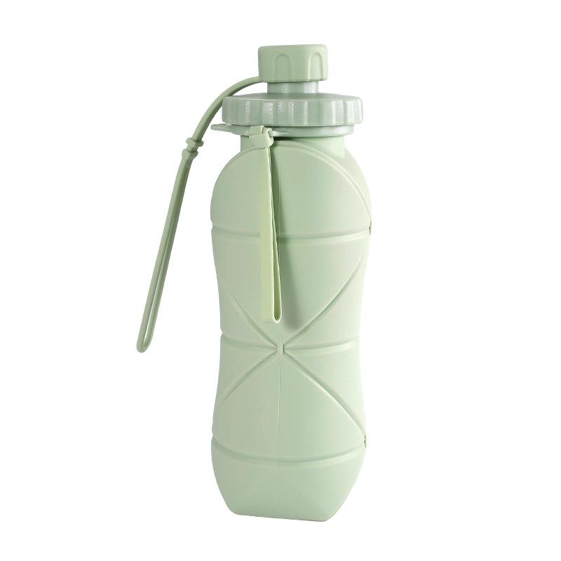 

Устойчивая к высоким температурам складная силиконовая чашка для воды, регулируемая чашка для пищевых продуктов, большая емкость, портативная силиконовая бутылка для путешествий на открытом воздухе 600ML