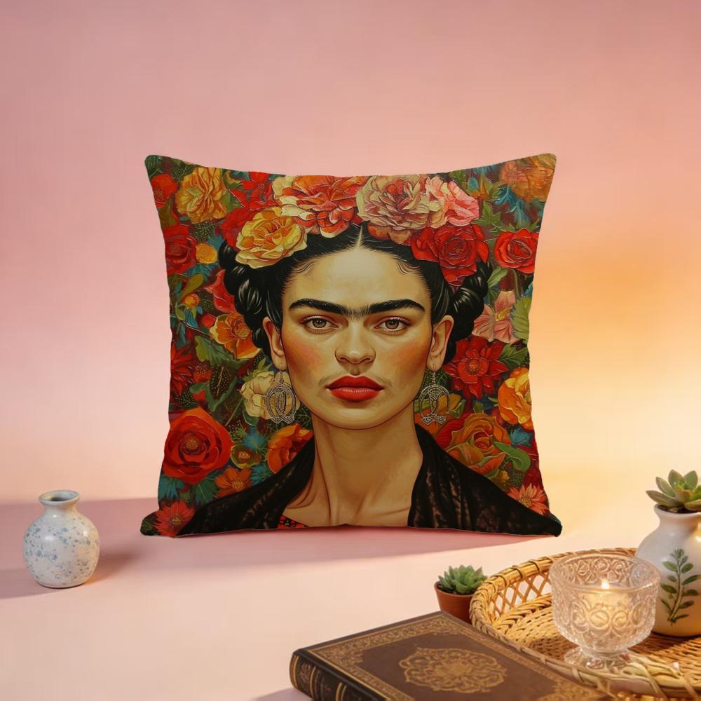 Trending FFrida Kahloed Cushion Cover Premium SkinFriendly Pillow Case MultiPurpose for Home Office Travel