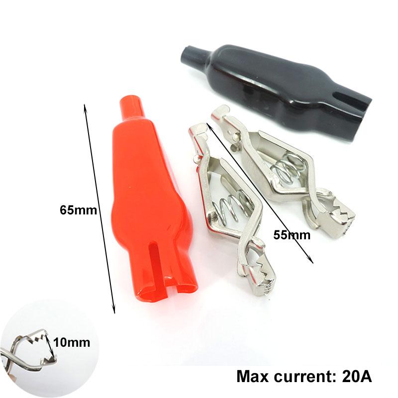 50A 30A Alligator Crocodile Clip Insulated Handle Battery Test Clamp Lead Cable Probe Connector Socket 4mm Banana Plug Electirc