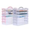 3/6 Floors Office Supplies Storage Organizer Box, Brush Painting Pencils Storage Box Watercolor Pen Container Drawing Tools