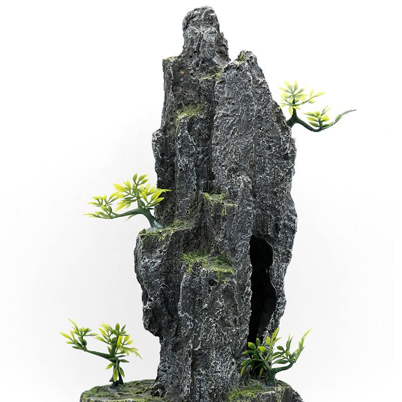Fish tank landscaping, artificial rockery, resin technology, aquarium decoration, mountain stone ornaments