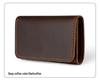 Men's Crazy Horse Leather Card Holder & Wallet - Genuine Dark Buckle, Multi-functional, Bi-fold, First Layer Cowhide