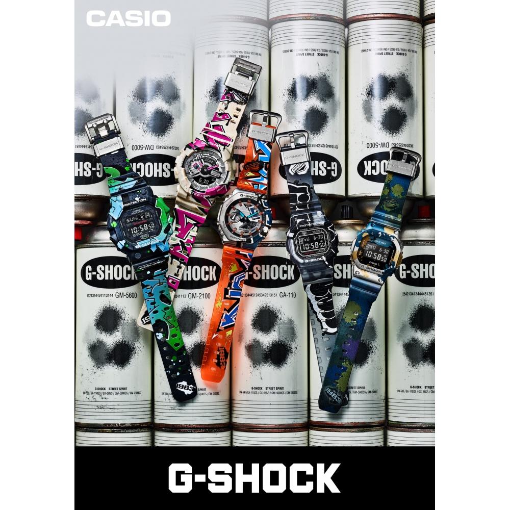 [Casio] G-Shock Watch Metal Case Screw Back Street Spirit Series DW-5000SS-1JR Men's Black Matte Skeleton