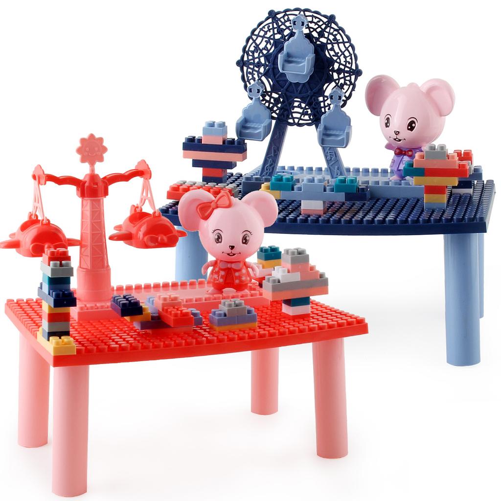 Children'S Educational Toys Mini Building Block Table Ferris Wheel, Rocking Aircraft Science And Education Diy Assembly Building Block
