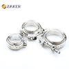 Braçadeira V-Band de Aço Inoxidável 304 com Flange Macho/Fêmea para Tubos de Escape