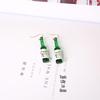 E1079 Stylish Beer Bottle Earrings - Creative Round European & American Design