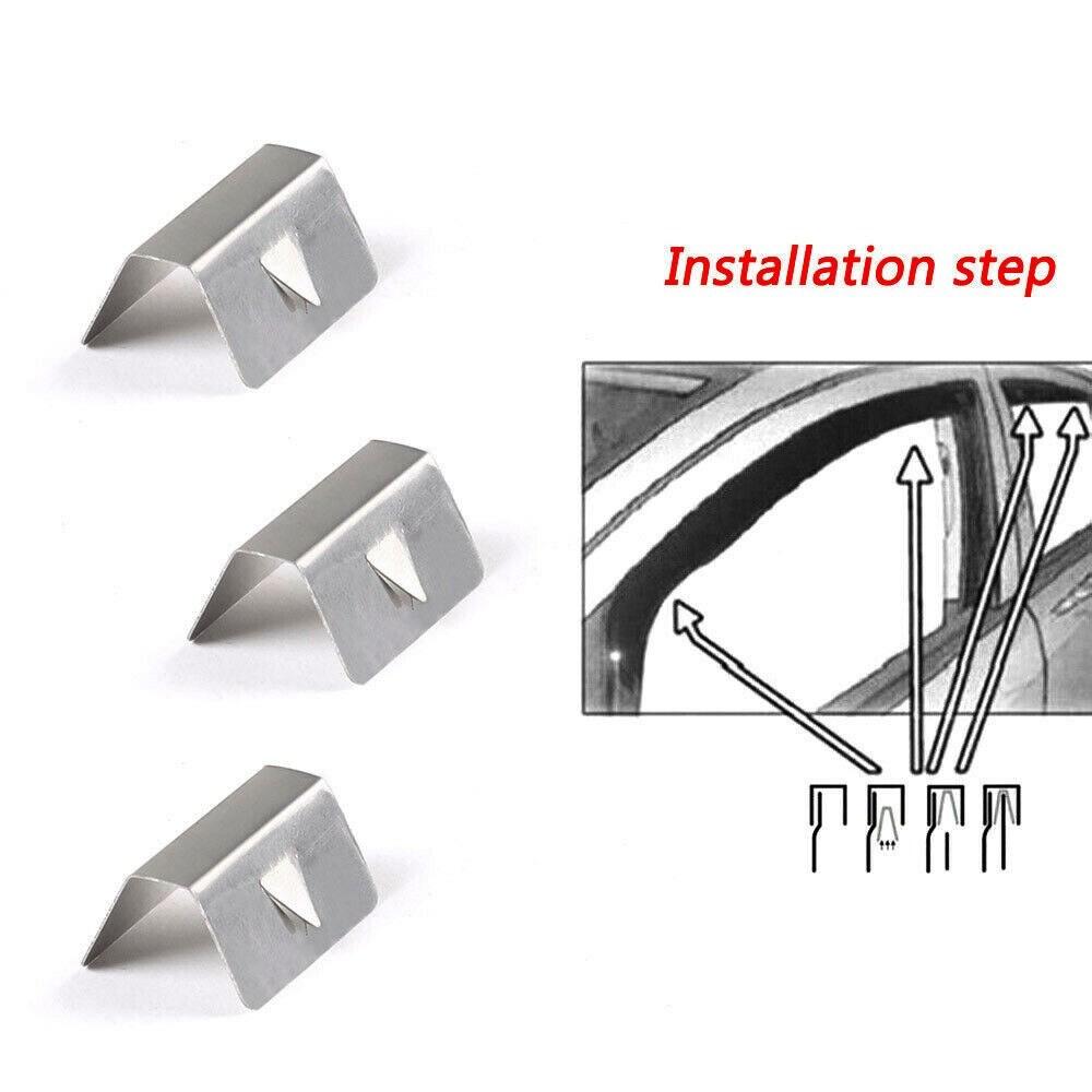 1Pc Or 8Pc Silver Car Windshield Metal Retaining Clip For HEKO G3 Windshield Flashing Buckle Wind Deflector Clip LBJ-1020