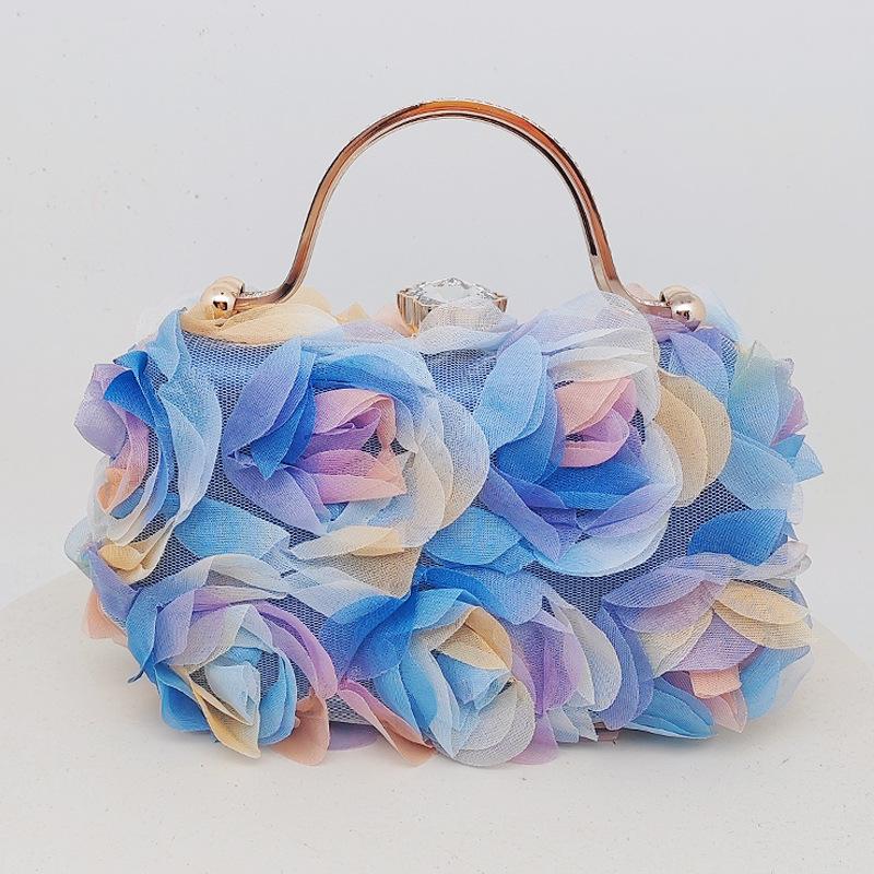 Pink Tote Bag Flower Shoulder High-end Spring Bag 2026 Luxury Designer Diamond Handbags for Woman Elegant Evening Wedding Clutch