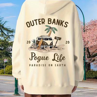 Womens Cartoon Bus Print Loose Hoodie Tops Blouse Sweatshirt Casual Long Sleeve Pullover Tops