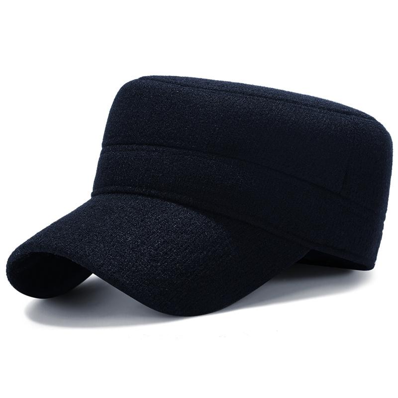 Middle-Aged and Elderly Winter Flat Cap Outdoor Cold Protection Ear Protection Old Head Cap Velvet Thick Father Cap