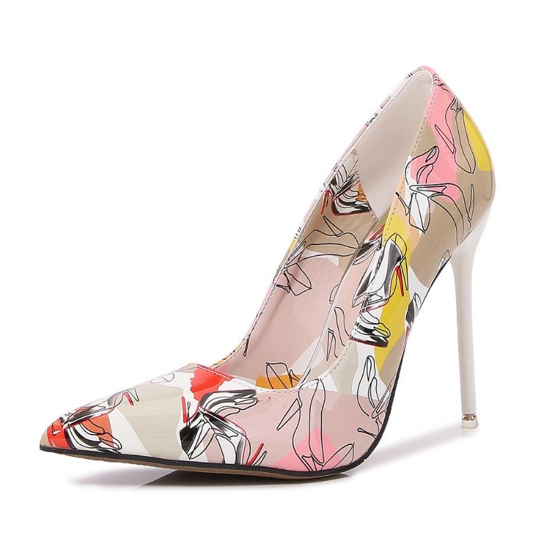 

Новые сексуальные туфли на высоком каблуке для девушек женские тонкие каблуки острый носок большой размер универсальный цвет клетка клубная женская обувь 35 абрикосовый