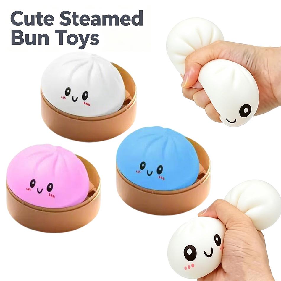 Simulation Dumpling Squeezable Toys Squishy Colorful Glitter Anti Stress For Children Adults Stress-Relieving Toy