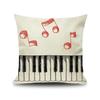 Piano Key Wonderful Notes Decorative Pillowcase Car Sofa Art Piece Office Seat Cushion Cover Home Decoration