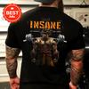 Train Insane or Remain The Same  Gym Muscular Training TShirt 100 Cotton ONeck Summer Short Sleeve Casual Mens Tshirt