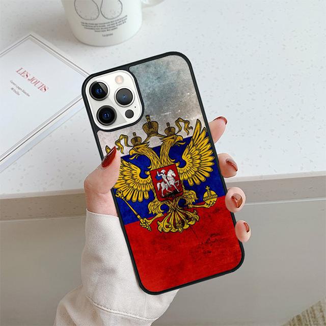 Russia Flag national emblem Phone Case For iPhone 17 Air 14 15 16 13 12 Max Cover For Apple 11 Pro Max Plus Coque