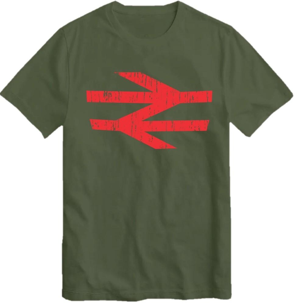 British Rail Logo Tshirt As Worn By Damon Albarn Retro Arrows Railway Unisex Kids