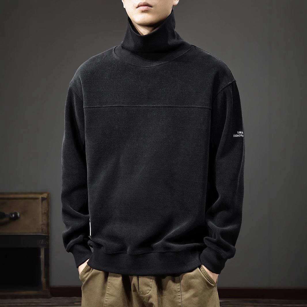 Осенний американский ретро-свитер с полу-воротником — фото 4