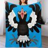 Funny Australian Magpie Cartoon Illustration Throw Blanket No Pilling Soft Warm Blanket for Bed