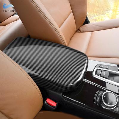ABS Carbon Fiber Pattern Car Accessories Center Console Lid Armrest Box Cover Trim For BMW X3 X4 F25 F26 2011 - 2015 2016