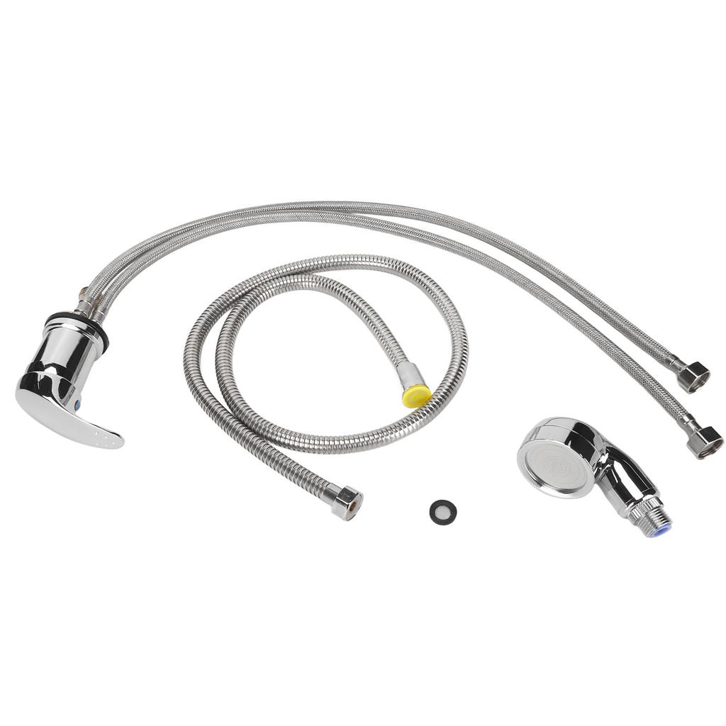 Shampoo Faucet and Sprayer Kit Hot Cold Mixer Sink Valve Shampoo Bowl Faucet Sprayer for Salon