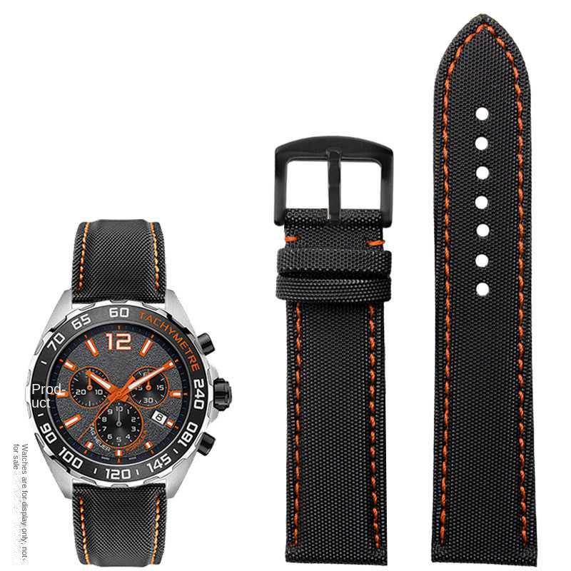 20mm 21mm 22mm 23mm Nylon Leather Bottom Watchband for Mido Helmsman M021 M005 M038 Tudor Seiko Waterproof Watch Strap