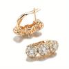 Color 1 Luxury Golden Pair Women Dangle Earrings Geometry Full Zircon Geometry Bride Wedding Fine Daily Jewelry