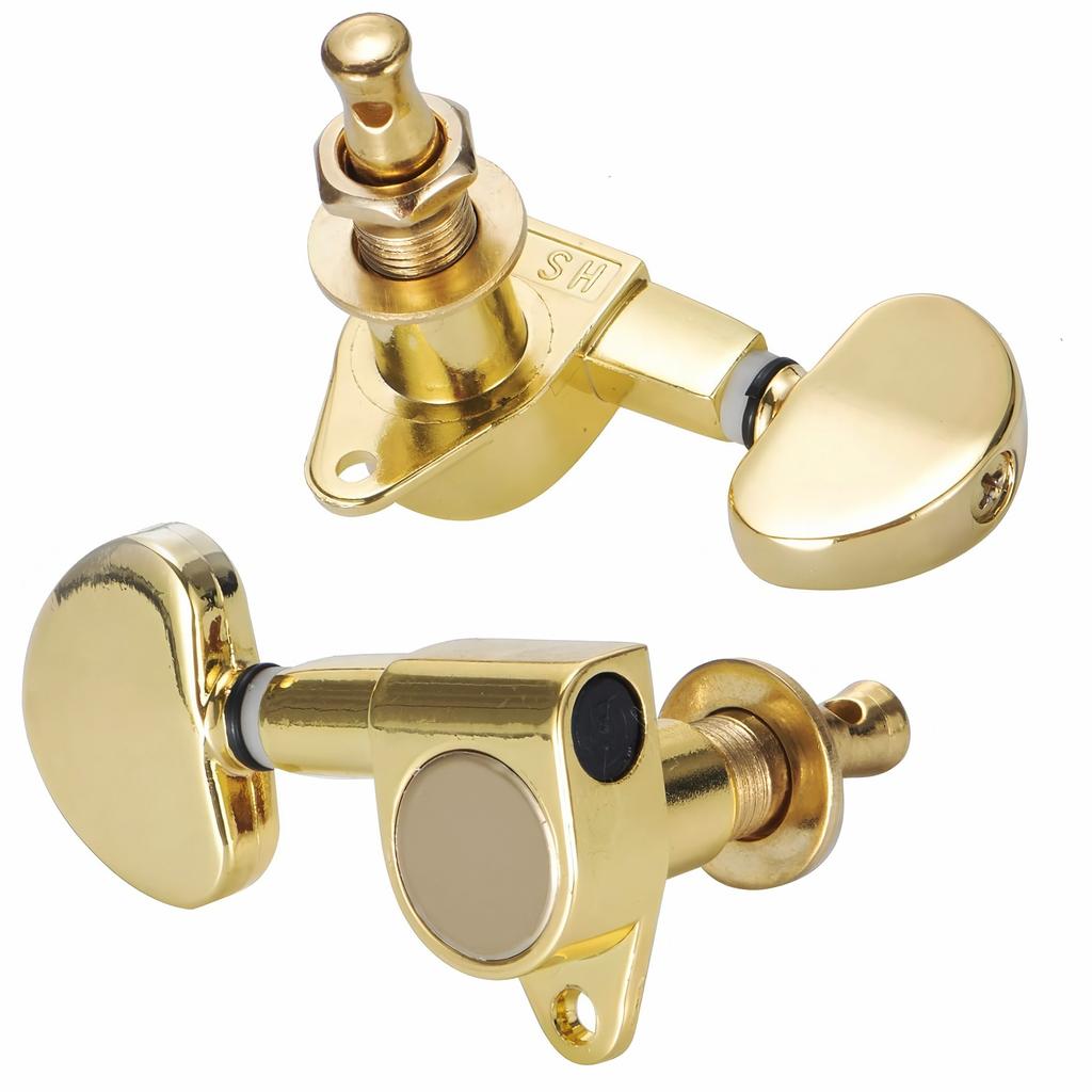 6 Acoustic Guitar Tuning Pegs  Fully Enclosed Guitar Tuning Pegs Guitar Strings Tuning Pegs: 3 Left + 3 Right (3L+3R)