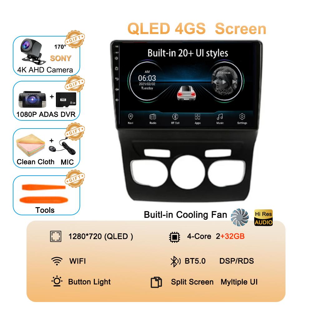 Android 14 Carplay DSP WIF+4G Radio Auto GPS Player Multimedia Pentru Citroen C4 C4L DS4 2013 2014 2015 2016 2017 Stereo Cameră 360