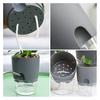 Pot de fleurs Yousheng avec trous de drainage Port de remplissage d'eau Pot de fleurs hydroponique à auto-arrosage automatique Base transparente Jardinière hydroponique