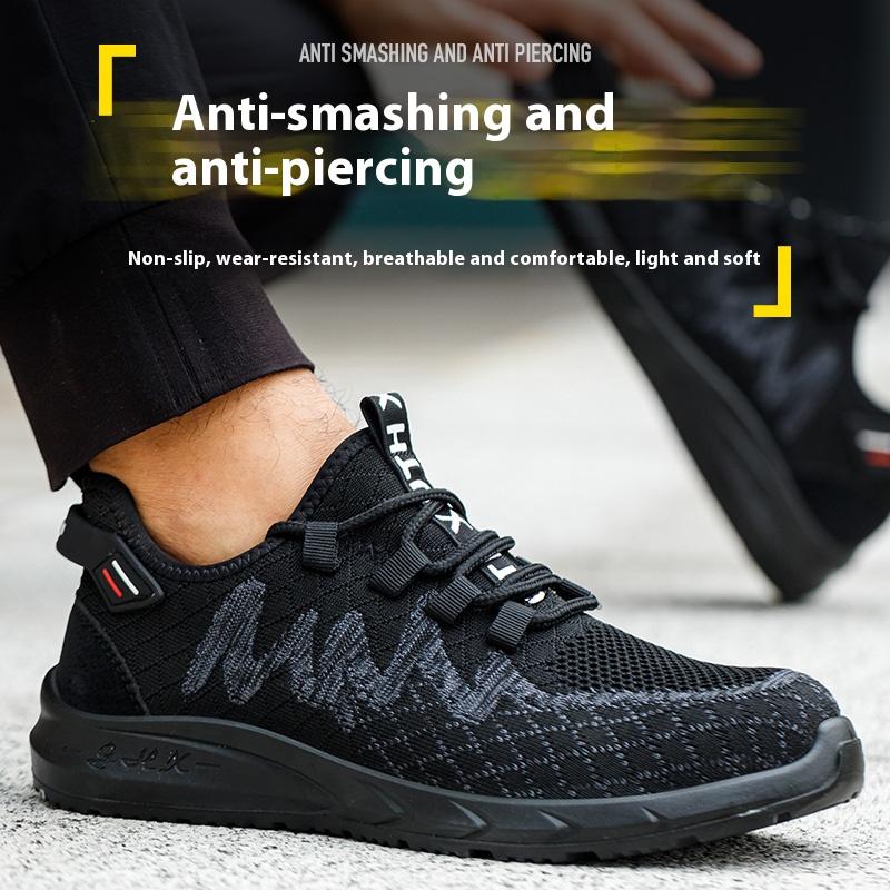 Light Men'S Safety Shoes Indestructible Work Safety Boots With Metal Breathable Man Working Boots Puncture Proof Sneakers New