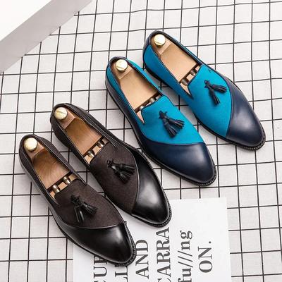 Men Business Dress Casual Fashion Elegant Formal ShoesSlip-on Evening Loafers Party Tassel Leather Shoes Wedding Shoes Big 48