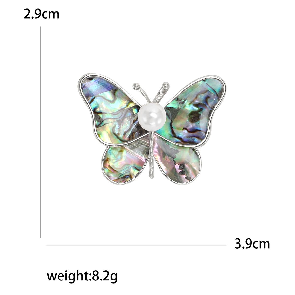 

Модная креативная брошь-бабочка из ракушки абалон из сплава, темпераментная универсальная женская одежда, корсаж, ювелирные изделия, булавка